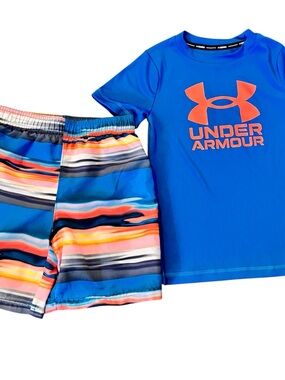 2pc Under Armour Logo UPF 50 Swim Set